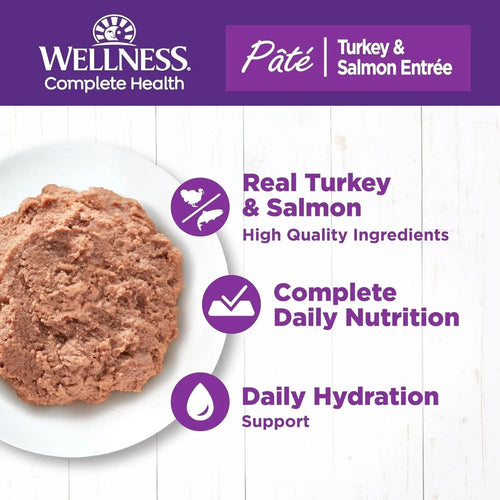 Wellness Complete Health Pate Adult Wet Cat Food, Natural, Protein-Rich, Grain Free