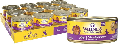 Wellness Complete Health Pate Adult Wet Cat Food, Natural, Protein-Rich, Grain Free