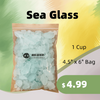 1 Cup Sea Glass for Aquarium and Glass Terrarium