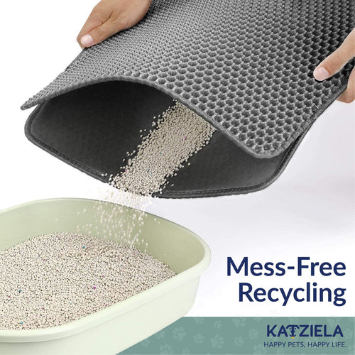 Katziela MeowLitter Cat Litter Mat, Grey