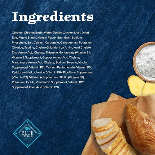 Blue Buffalo Wilderness Wild Delights Minced Natural Wet Cat Food, Chicken & Turkey in Tasty
