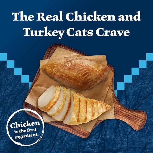 Blue Buffalo Wilderness Wild Delights Minced Natural Wet Cat Food, Chicken & Turkey in Tasty