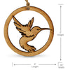 Wooden Hummingbird Ornament, 3 Pack