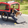 Dog Bike Trailer for Small & Medium Dogs, Universal Bicycle Coupler, Flip-Down Ramp Tailgate