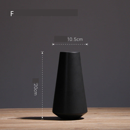 Simple Living Room Home Decoration Creative Black And White Ceramic Vase