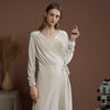 Long Robe Women's Velvet Gorgeous Nightdress V-neck Long Sleeve
