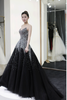 Black Wedding New Bride Big Train Main Yarn Dress
