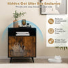 Rustic-Modern Cat Litter Cabinet with Extra Storage