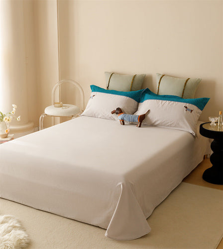 120 Brushed Four-piece Set Embroidered Cotton Quilt Cover Bedding
