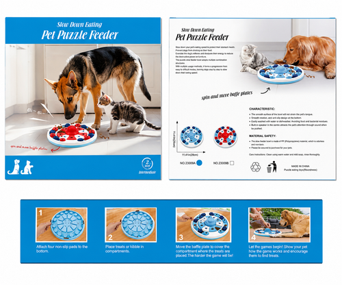 Interactive Dog Puzzle Feeder Slow Toy
