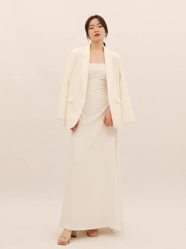 Travel Photo Light Wedding Dress With White Strap
