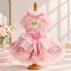 Handmade Butterfly Tulle Pet Dress Pink Yellow