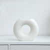 Nordic Style Simple Ceramic Vase Semicircle Creative Flower Device