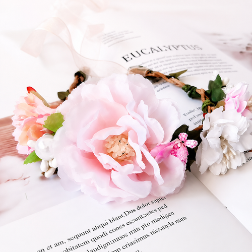 Pet Floral Crown Headpiece Bride Wedding