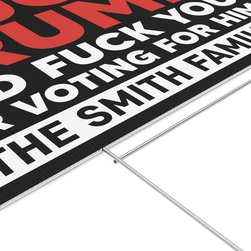 Funny F*ck Trump Yard Sign – Personalized 8647 Anti Trump, Anti-Republican Political Statement for Kamala Harris Supporters 682213