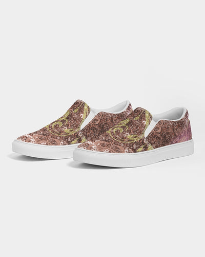BEAUTIFUL PURPLE GITTER DESIGN CREATED BY FLIPSTYLEZ Women's Slip-On Canvas Shoe