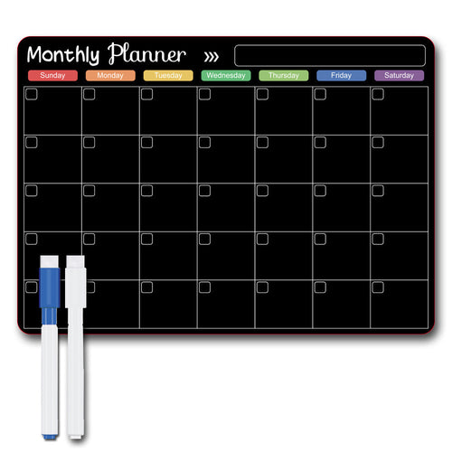 Calendar Magnetic White-board Wall Sticker Learning Schedule Refridgerator Magnets Message Board
