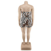 Leopard Print Jumpsuit Plus Size Women's