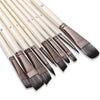 10 Pearl White Watercolor Brushes, Nylon Brushes