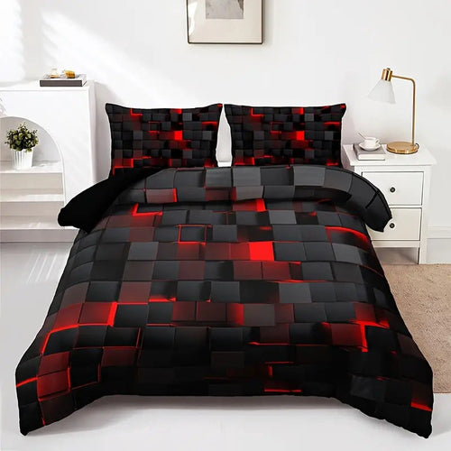 Abstract Grid Series Quilt Cover Digital Printing Bedding