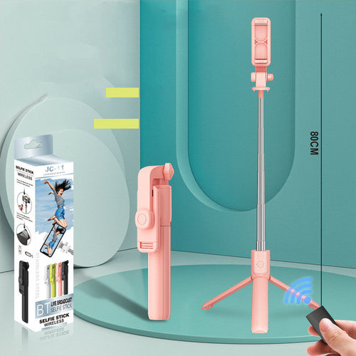 Mobile Phone Bluetooth Self Timer Rod Extension With Fill Light