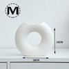 Nordic Style Simple Ceramic Vase Semicircle Creative Flower Device