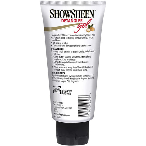 Absorbine ShowSheen Detangler Gel Mane Tail Knots 4 oz.