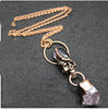 Personality Exaggerated Bull Head Jewelry Crystal Column Amethyst Necklace Pendant