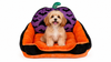 Pumpkin Bat Halloween Pet Sofa Bed
