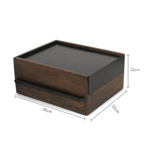 Jewelry Wooden Storage Box Simple Drawer Type Earrings