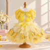 Handmade Butterfly Tulle Pet Dress Pink Yellow