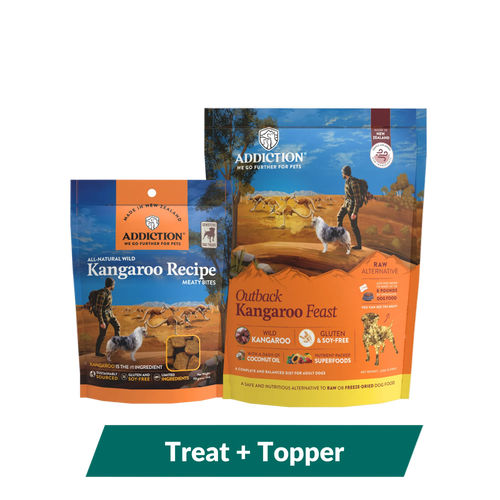 Addiction Kangaroo Air-Dried Dog Food & Treats Duo