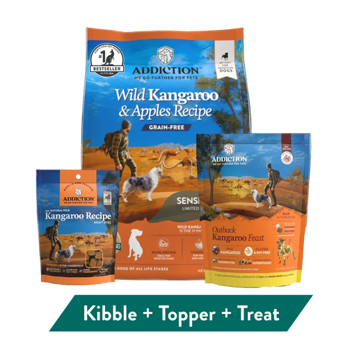Addiction Kangaroo Dog Food & Treats Bundle