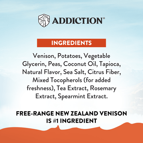 Addiction Viva La Venison Small Breed Dog Food & Meaty Bites Treats Bundle