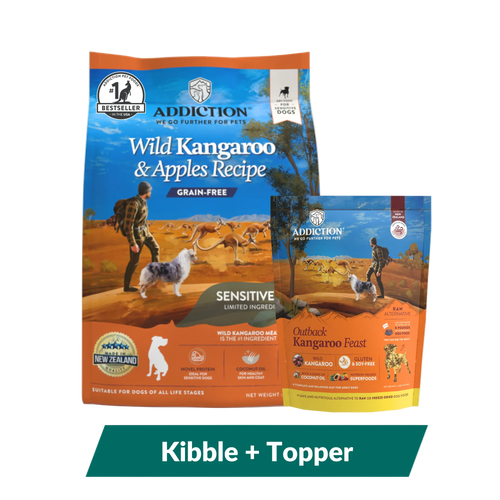 Addiction Outback Kangaroo Feast & Wild Kangaroo & Apples Dry Dog Food Bundle