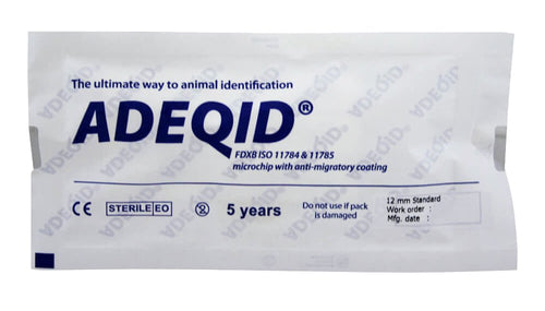 ADEQID ISO FDX-B Animal Microchip – Mini & Standard