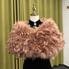 RED Women's Winter Feather Shawl