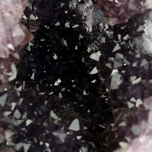 Amethyst Dark Purple Crystals Geode Natural Mineral Specimen  # B 4645