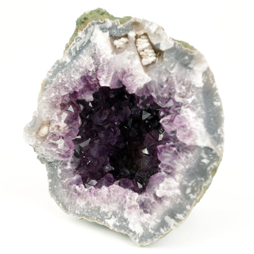 Amethyst Dark Purple Crystals Geode Natural Mineral Specimen  # B 4648