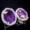 Amethyst Geode with Calcite Natural Mineral Specimen  # B 6740
