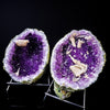 Amethyst Geode with Calcite Natural Mineral Specimen  # B 6740