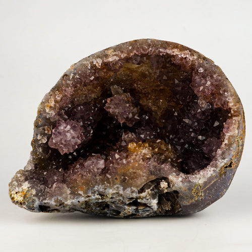 Amethyst Purple Crystals Geode (2 Halves ) Natural Mineral Specimen  # B 5004