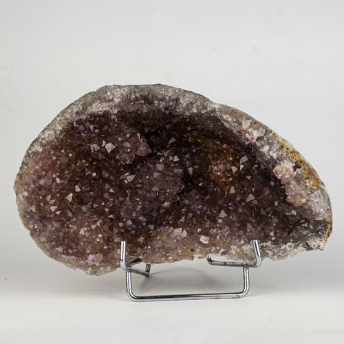Amethyst Purple Crystals Geode (2 Halves ) Natural Mineral Specimen  # B 5004
