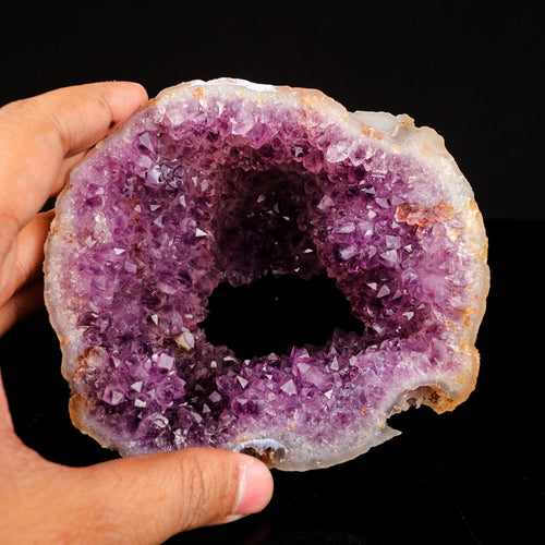 Amethyst Sparkling Crystals Geode in Half Natural Mineral Specimen # B 6578