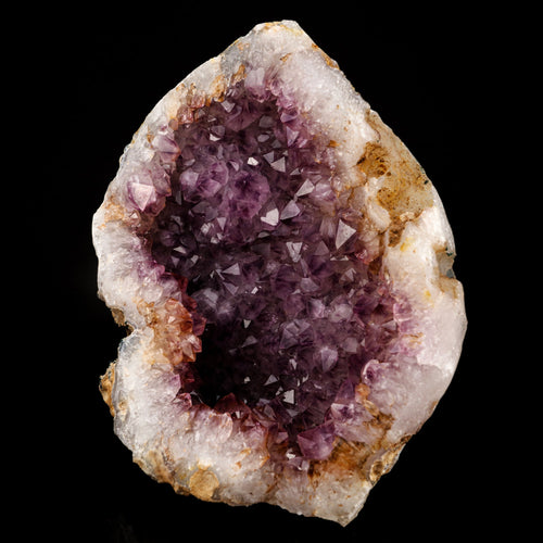 Amethyst Sparkling Crystals Geode in Half Self Standing Natural Mineral Specimen # B 6276