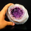 Amethyst Sparkling Crystals Geode in two Half's Natural Mineral Specimen # B 6780