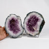 Amethyst Sparkling Crystals Geode in two Halfs Natural Mineral Specimen  # B 5327
