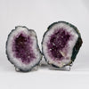Amethyst Sparkling Crystals Geode in two Halfs Natural Mineral Specimen  # B 5327