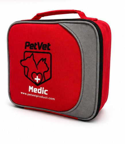 PetVet Medic® Essential Pet First Aid Kit-37 piece Dog & Cat Emergency Kit with Veterinarian-Curated Supplies & First Aid Guide