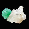 Rare Green Apophyllite Spray on Calcite | Natural Indian Mineral Specimen from Jalgaon DK87